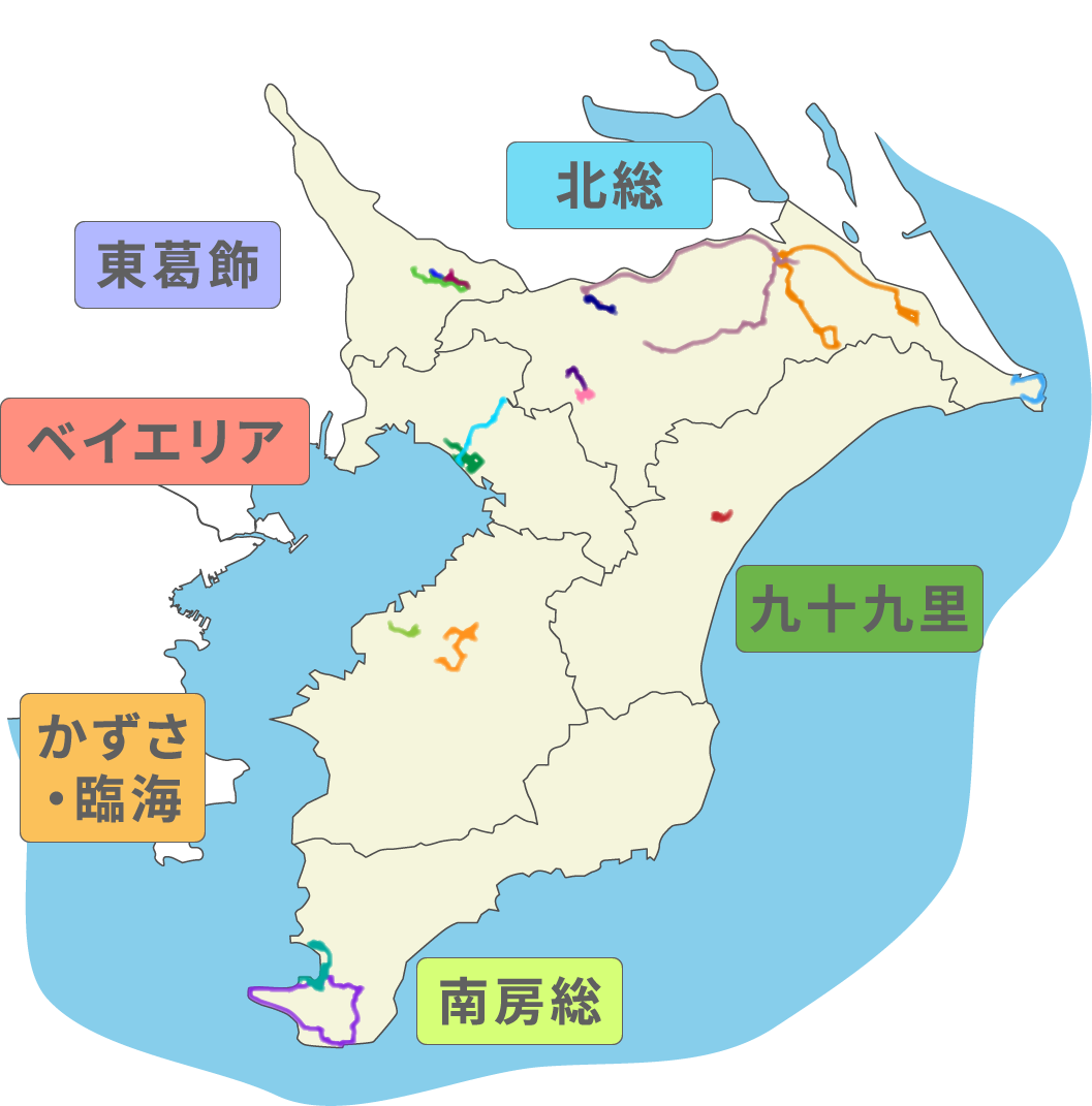 千葉県の地図