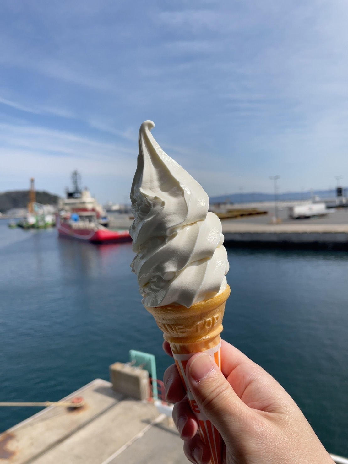 船上で食べるアイスクリームがおすすめ！