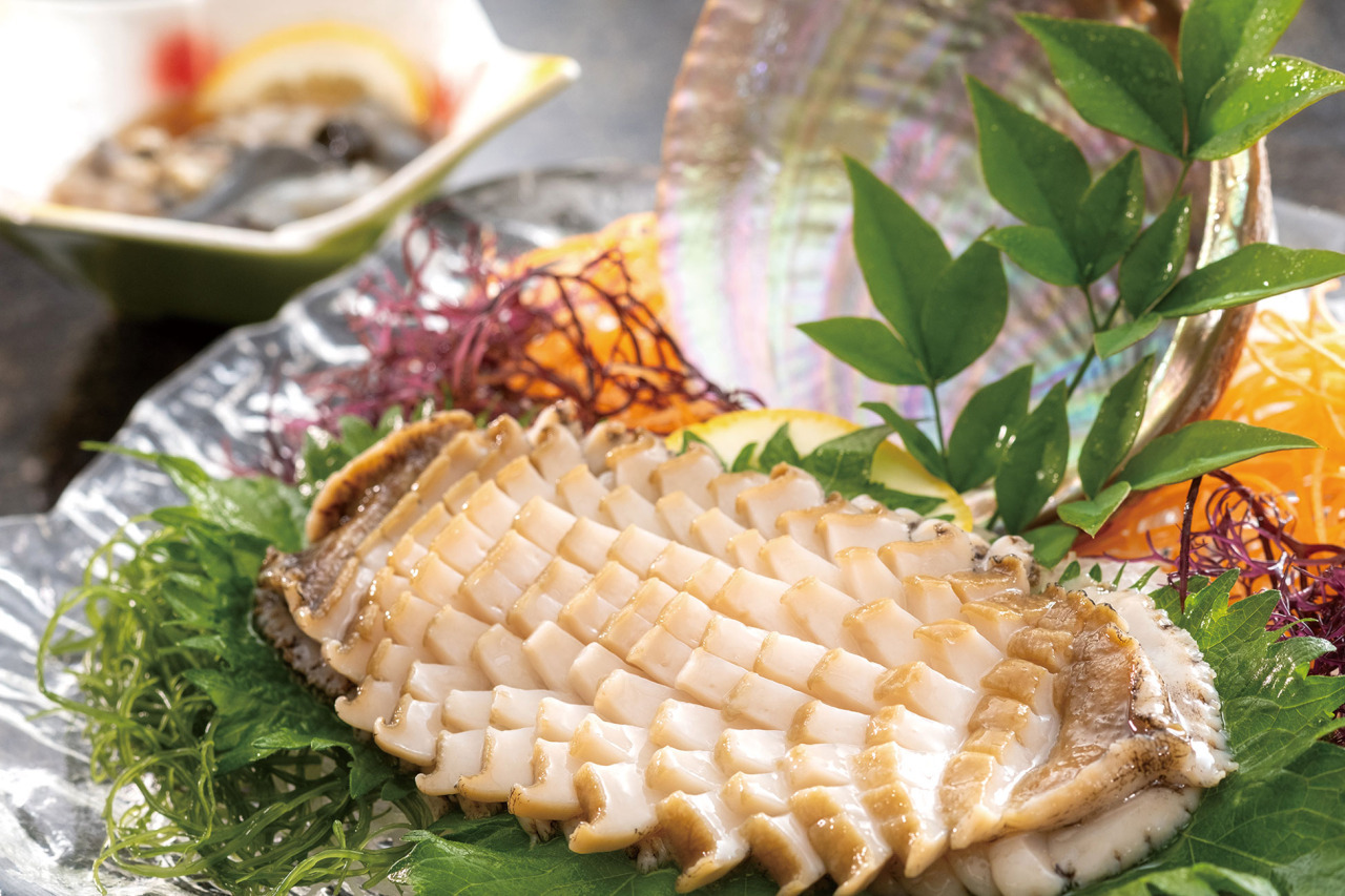 おんじゅく地あわびの刺身