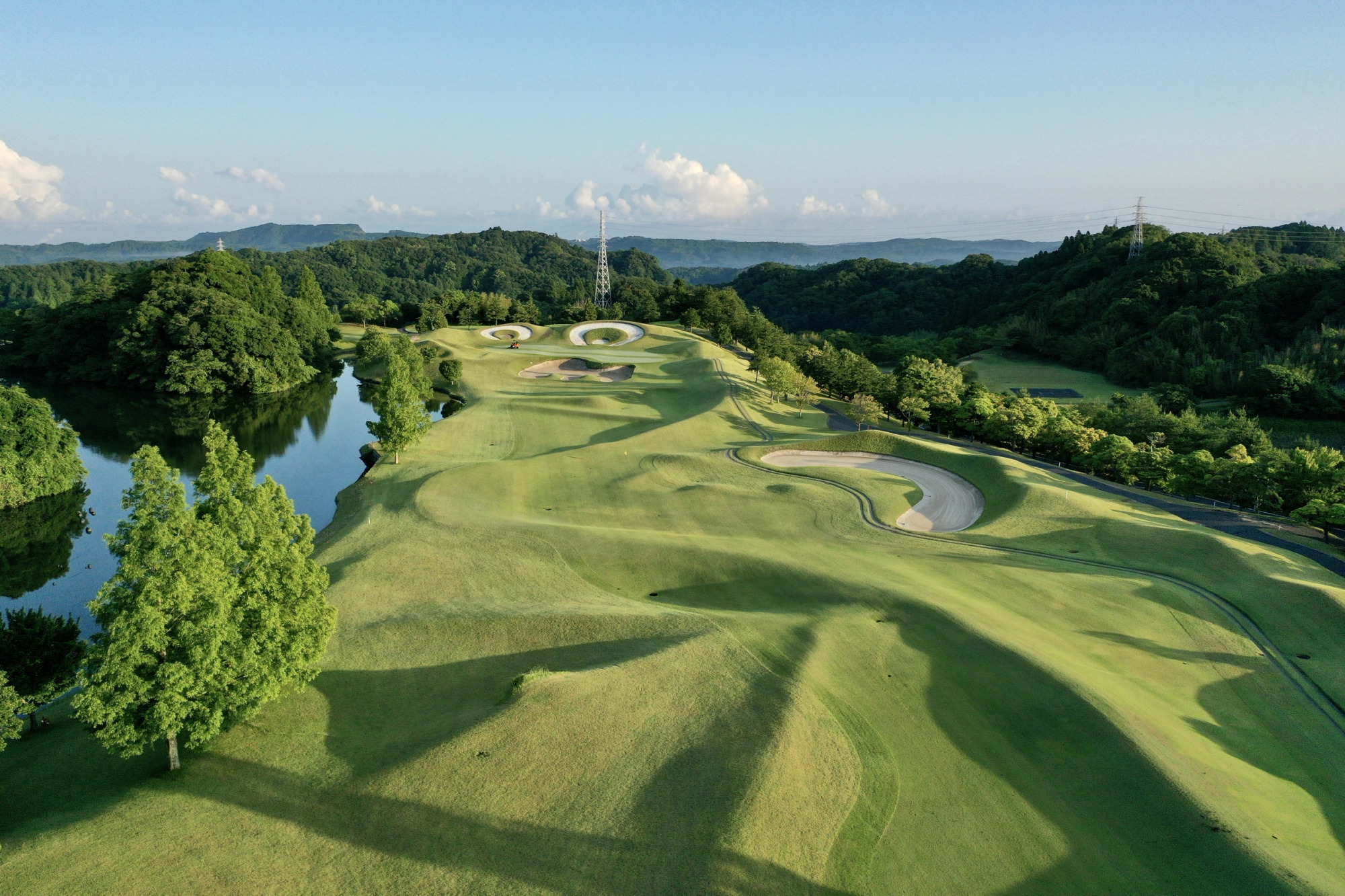 起伏が激しいコース