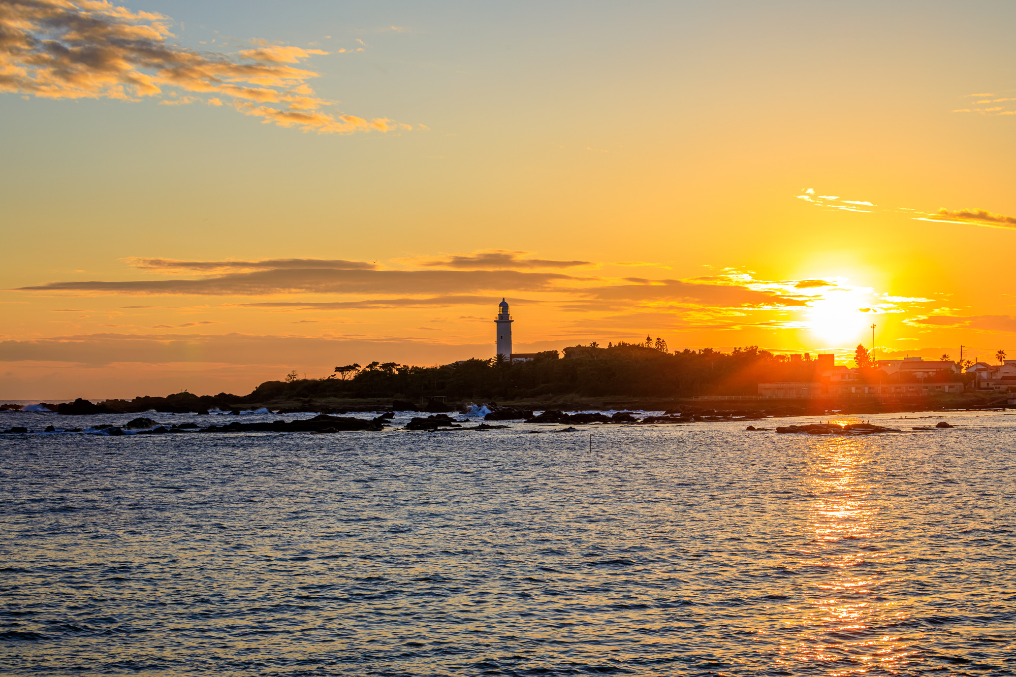 南房総市周辺の夕日
