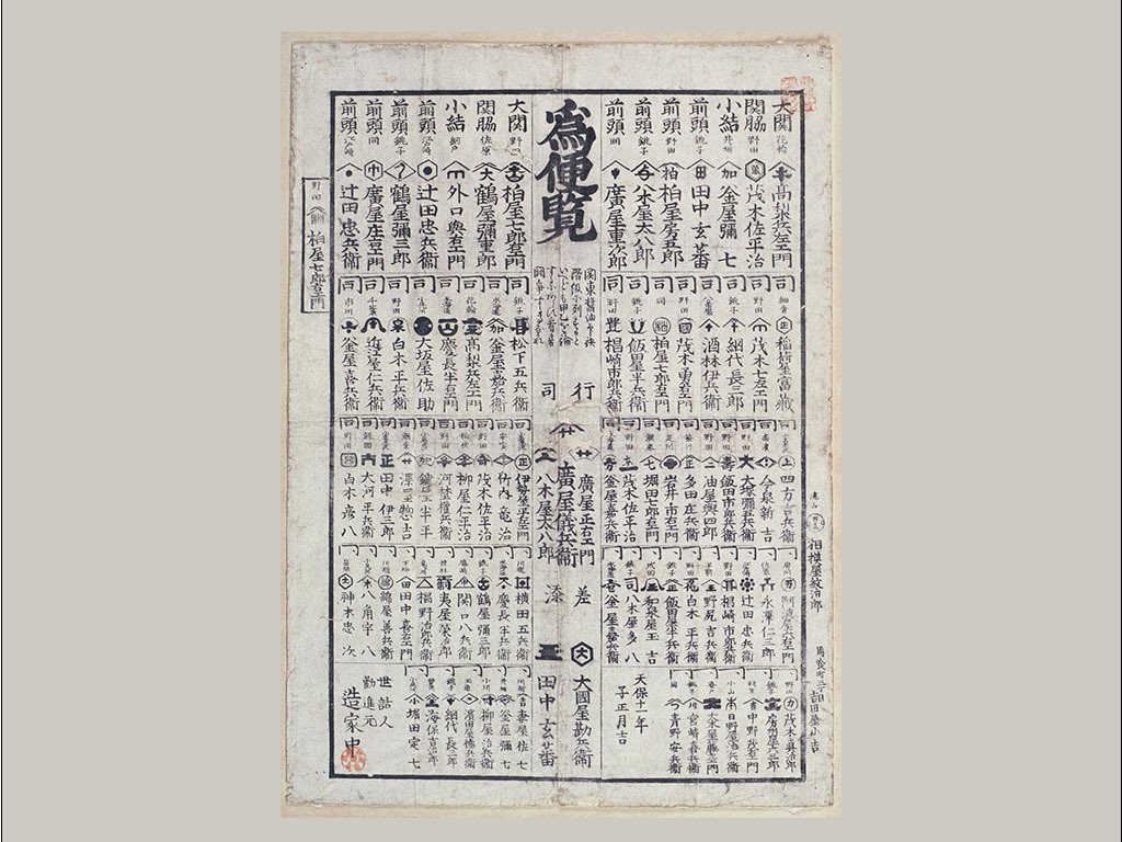 関東醤油番付[天保11年版]（野田市郷土博物館所蔵）
