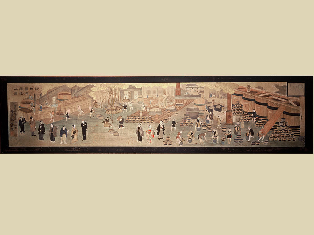 押絵扁額「野田醤油醸造之図」