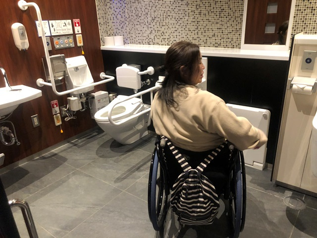 多目的トイレ1：手すりの位置
