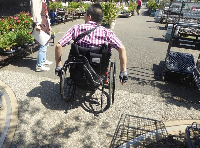 駐車場から入口まで