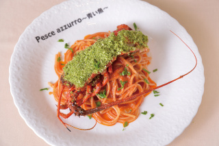 大原産伊勢海老を使ったパスタ