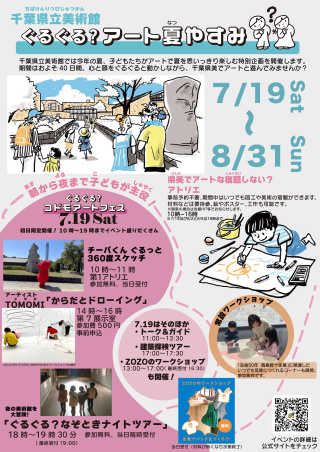 ぐるぐる？アート夏やすみチラシ表