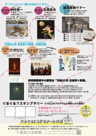 ぐるぐる？アート夏やすみチラシ裏