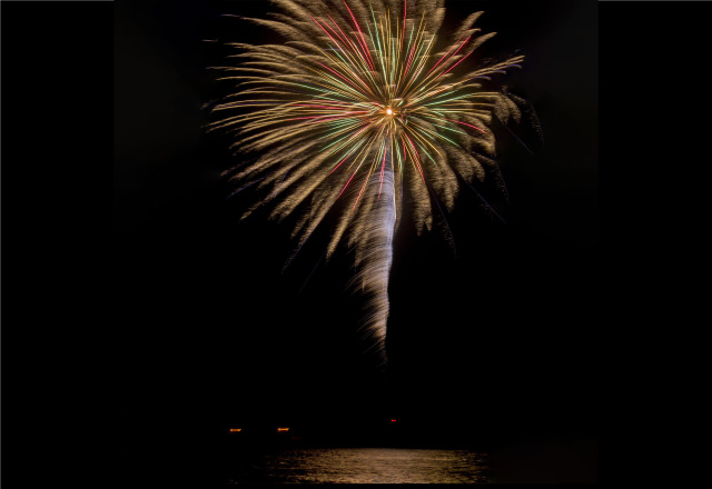 連夜の花火IN天津小湊／内浦海岸