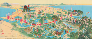 幻の小湊鐵道鳥瞰図（提供：小湊鐵道株式会社）