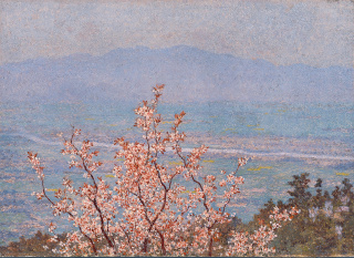 「筑後川遠望」昭和24年頃(c.1949)、福岡県立美術館蔵