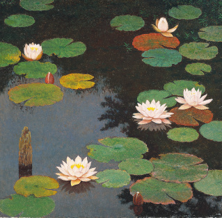 「睡蓮」昭和50年(1975)、福岡県立美術館蔵