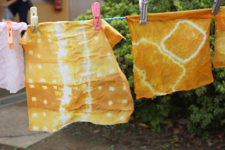 干して乾かし完成