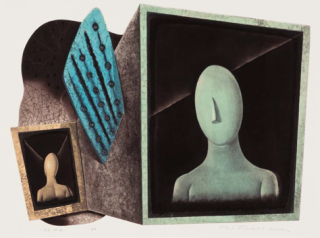 深沢幸雄《箱の中の人（A）》1982