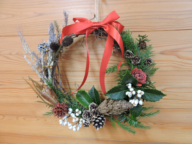 クリスマスリース作り／清和県民の森