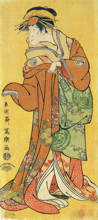 東洲斎写楽《三代目瀬川菊之丞の傾城かつらぎ》寛政6年（1794）