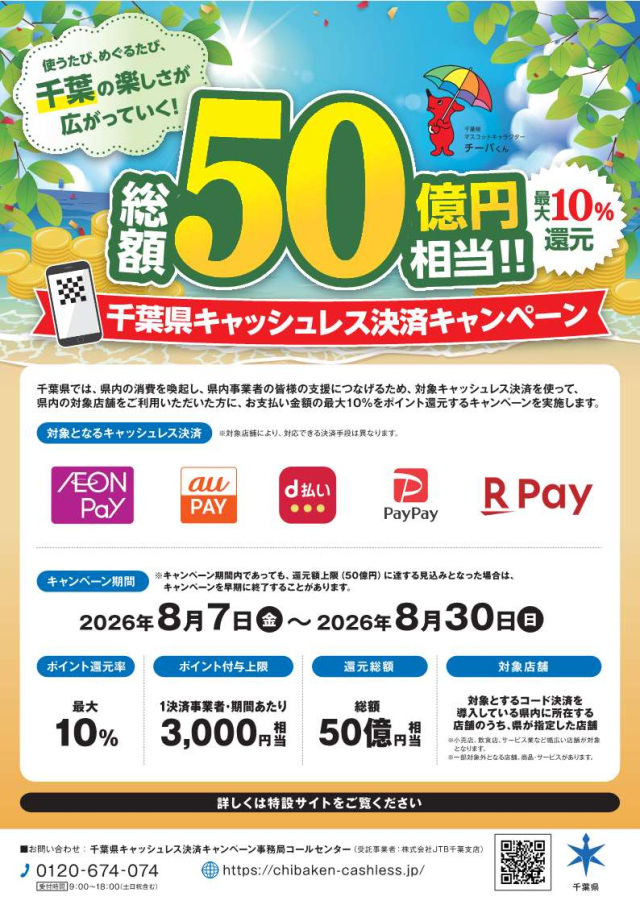 ☆8/27まで！キャッシュレス決済キャンペーン☆