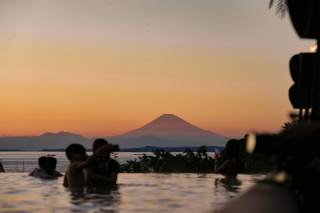 東京湾越しに富士山を眺めることもできる